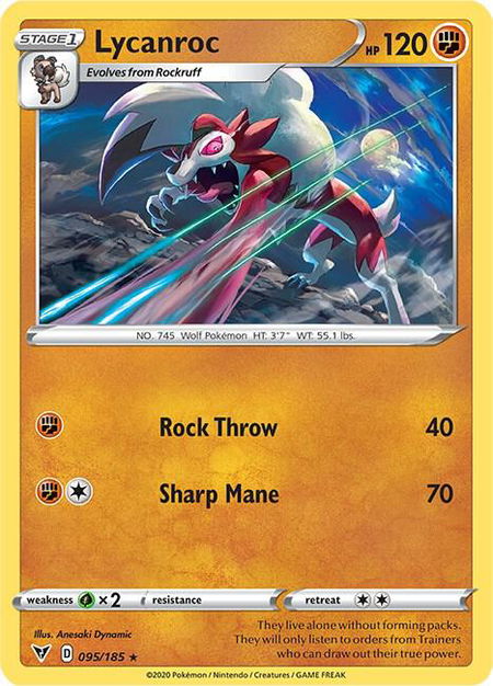 Lycanroc - SWSH04: Vivid Voltage Pokémon trading card