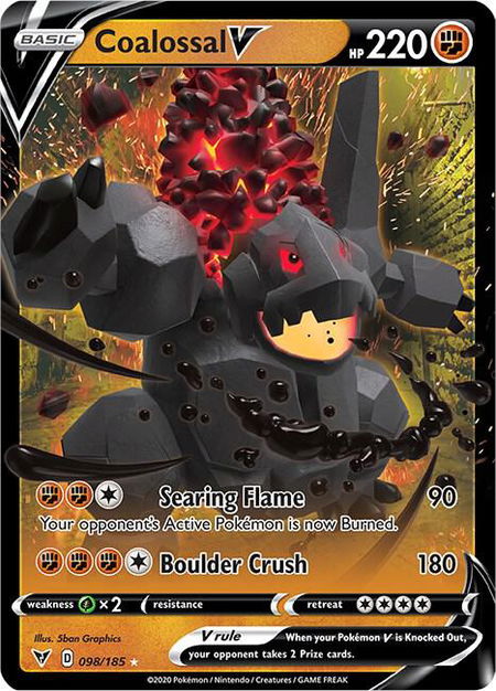 Coalossal V - SWSH04: Vivid Voltage Pokémon trading card