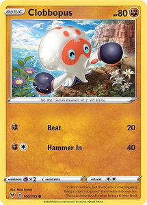 Clobbopus - SWSH04: Vivid Voltage (SWSH04) #100/185 - Common Pokémon Trading Card