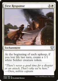 First Response - Commander Legends (CMR) #22 - Uncommon Magic: The Gathering Trading Card