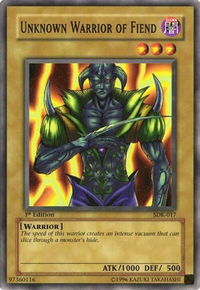 Unknown Warrior of Fiend - Starter Deck: Kaiba (SDK) #SDK-017 - Common / Short Print YuGiOh Trading Card