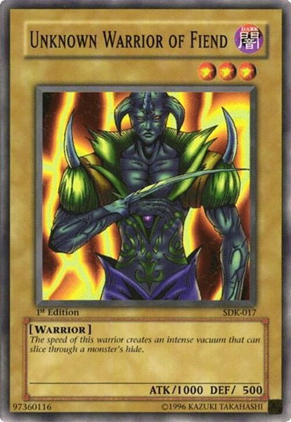 Unknown Warrior of Fiend - Starter Deck: Kaiba YuGiOh trading card