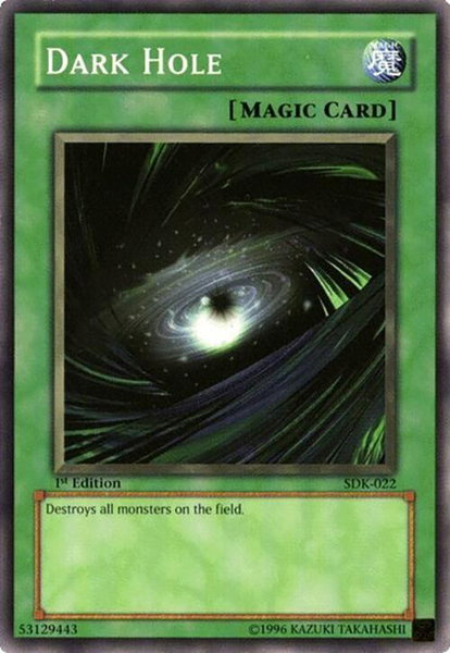 Dark Hole trading card from Starter Deck: Kaiba Dark Hole - Starter Deck: Kaiba YuGiOh trading card