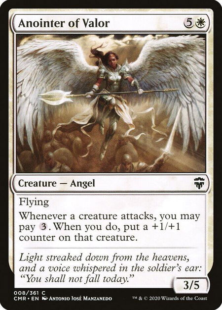 Anointer of Valor - Commander Legends Magic: The Gathering trading card