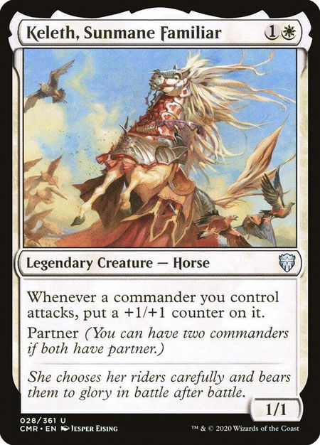 Keleth, Sunmane Familiar - Commander Legends Magic: The Gathering trading card