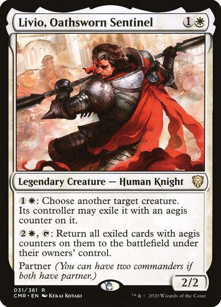 Livio, Oathsworn Sentinel - Commander Legends Magic: The Gathering trading card