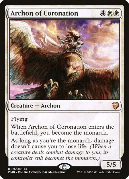 Archon of Coronation - Commander Legends Magic: The Gathering trading card