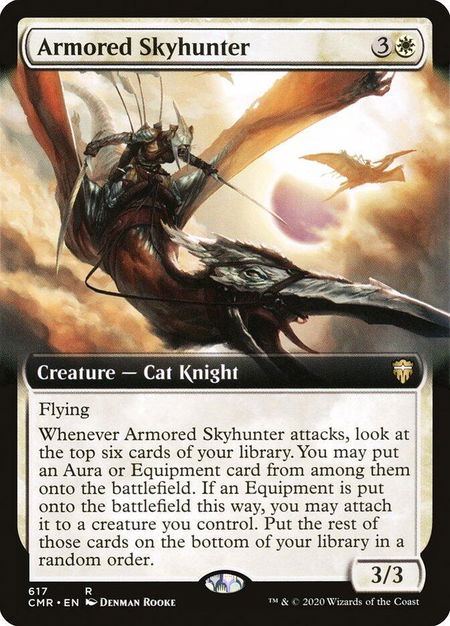 Armored Skyhunter (Extended Art) - Commander Legends Magic: The Gathering trading card