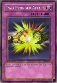 Two-Pronged Attack - Starter Deck: Kaiba (SDK) #SDK-034 - Common / Short Print YuGiOh Trading Card