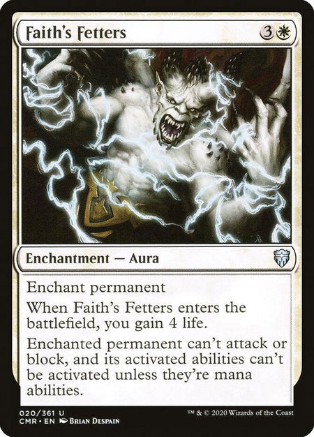 Faith's Fetters - Commander Legends Magic: The Gathering trading card