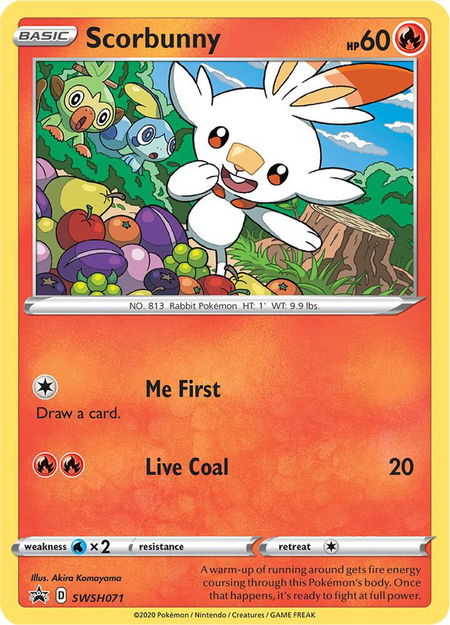Scorbunny - SWSH071 - SWSH: Sword & Shield Promo Cards Pokémon trading card