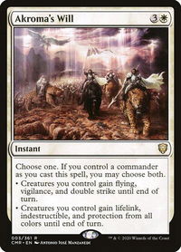 Akroma's Will - Commander Legends (CMR) #3 - Rare Magic: The Gathering Trading Card