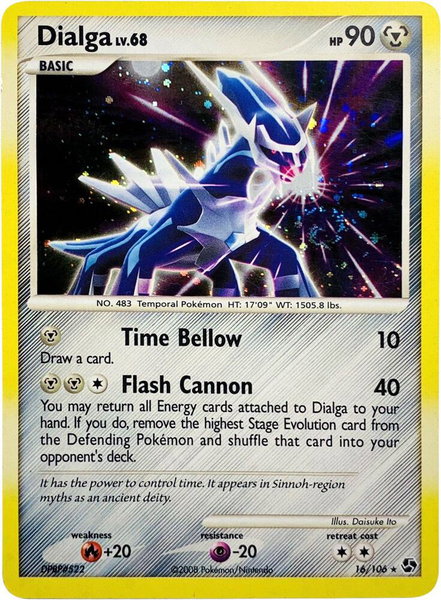 Dialga - 16/106 (Cosmos Holo) trading card from Deck Exclusives Dialga - 16/106 (Cosmos Holo) - Deck Exclusives Pokémon trading card