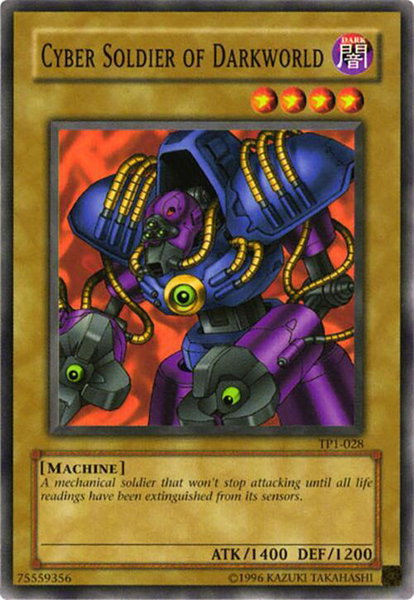 Cyber Soldier of Darkworld trading card from Tournament Pack 1 Cyber Soldier of Darkworld - Tournament Pack 1 YuGiOh trading card