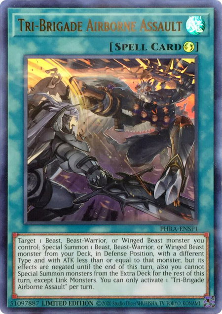 Tri-Brigade Airborne Assault (UR) (PHRA-ENSP1) - Phantom Rage YuGiOh trading card