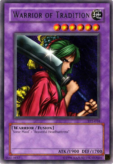 Warrior of Tradition trading card from Tournament Pack 2 Warrior of Tradition - Tournament Pack 2 YuGiOh trading card