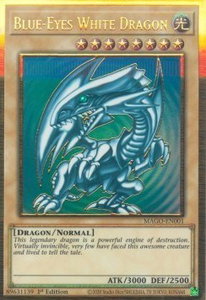 Blue-Eyes White Dragon - Maximum Gold (MAGO) #MAGO-EN001 - Premium Gold Rare YuGiOh Trading Card