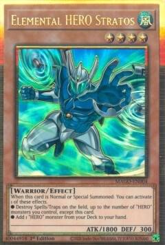Elemental HERO Stratos - Maximum Gold YuGiOh trading card