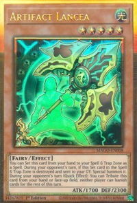 Artifact Lancea - Maximum Gold (MAGO) #MAGO-EN008 - Premium Gold Rare YuGiOh Trading Card
