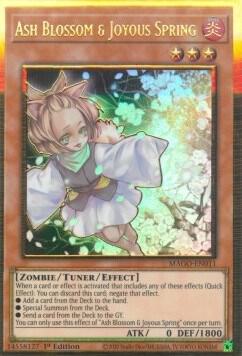 Ash Blossom & Joyous Spring - Maximum Gold YuGiOh trading card
