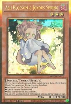 Ash Blossom & Joyous Spring (Alternate Art) - Maximum Gold YuGiOh trading card