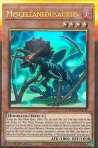 Miscellaneousaurus - Maximum Gold (MAGO) #MAGO-EN015 - Premium Gold Rare YuGiOh Trading Card