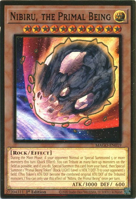 Nibiru, the Primal Being - Maximum Gold YuGiOh trading card