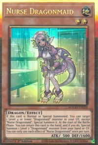 Nurse Dragonmaid - Maximum Gold (MAGO) #MAGO-EN020 - Premium Gold Rare YuGiOh Trading Card