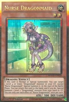 Nurse Dragonmaid - Maximum Gold YuGiOh trading card