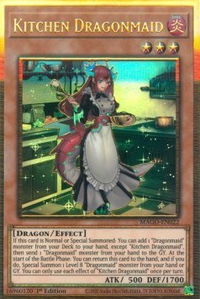 Kitchen Dragonmaid - Maximum Gold (MAGO) #MAGO-EN022 - Premium Gold Rare YuGiOh Trading Card