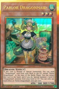 Parlor Dragonmaid - Maximum Gold (MAGO) #MAGO-EN023 - Premium Gold Rare YuGiOh Trading Card