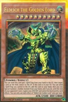 Eldlich the Golden Lord trading card from Maximum Gold Eldlich the Golden Lord - Maximum Gold YuGiOh trading card