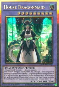 House Dragonmaid - Maximum Gold (MAGO) #MAGO-EN027 - Premium Gold Rare YuGiOh Trading Card