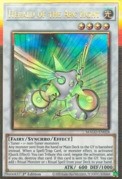 Herald of the Arc Light trading card from Maximum Gold Herald of the Arc Light - Maximum Gold YuGiOh trading card