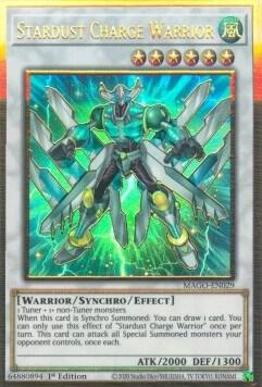 Stardust Charge Warrior - Maximum Gold YuGiOh trading card