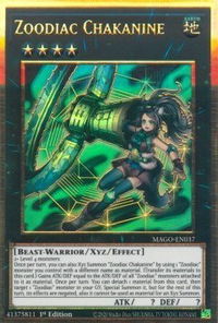 Zoodiac Chakanine - Maximum Gold (MAGO) #MAGO-EN037 - Premium Gold Rare YuGiOh Trading Card