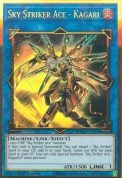 Sky Striker Ace - Kagari - Maximum Gold YuGiOh trading card