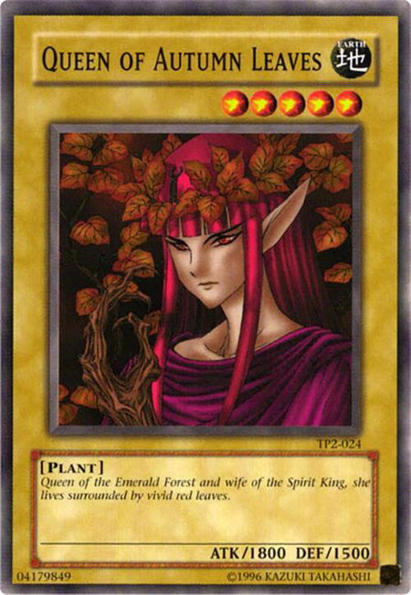 Queen of Autumn Leaves trading card from Tournament Pack 2 Queen of Autumn Leaves - Tournament Pack 2 YuGiOh trading card