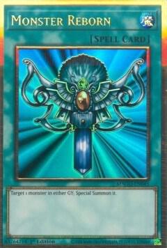 Monster Reborn trading card from Maximum Gold Monster Reborn - Maximum Gold YuGiOh trading card
