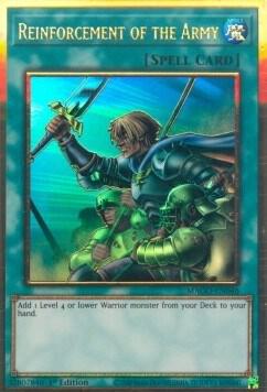 Reinforcement of the Army trading card from Maximum Gold Reinforcement of the Army - Maximum Gold YuGiOh trading card