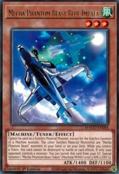 Mecha Phantom Beast Blue Impala trading card from Maximum Gold Mecha Phantom Beast Blue Impala - Maximum Gold YuGiOh trading card