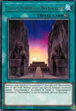 Hidden Temples of Necrovalley trading card from Maximum Gold Hidden Temples of Necrovalley - Maximum Gold YuGiOh trading card