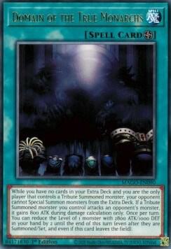 Domain of the True Monarchs trading card from Maximum Gold Domain of the True Monarchs - Maximum Gold YuGiOh trading card