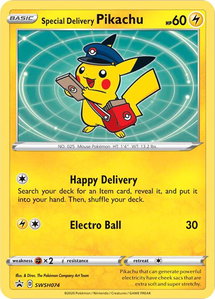 Special Delivery Pikachu - SWSH074 - SWSH: Sword & Shield Promo Cards (SWSD) #SWSH074 - Promo Pokémon Trading Card