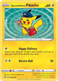 Special Delivery Pikachu - SWSH074 - SWSH: Sword & Shield Promo Cards (SWSD) #SWSH074 - Promo Pokémon Trading Card