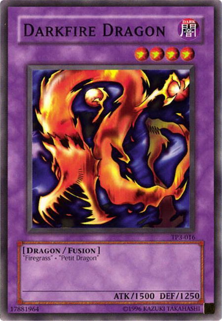 Darkfire Dragon trading card from Tournament Pack 3 Darkfire Dragon - Tournament Pack 3 YuGiOh trading card