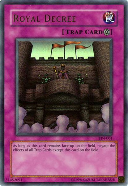 Royal Decree trading card from Tournament Pack 4 Royal Decree - Tournament Pack 4 YuGiOh trading card
