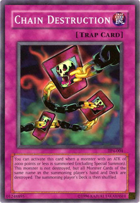 Chain Destruction trading card from Tournament Pack 4 Chain Destruction - Tournament Pack 4 YuGiOh trading card