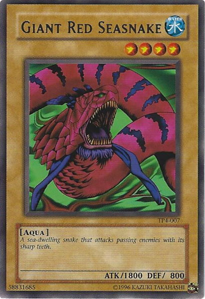 Giant Red Seasnake trading card from Tournament Pack 4 Giant Red Seasnake - Tournament Pack 4 YuGiOh trading card