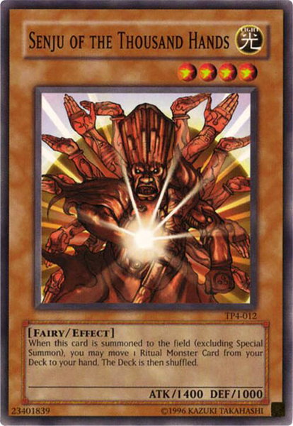 Senju of the Thousand Hands trading card from Tournament Pack 4 Senju of the Thousand Hands - Tournament Pack 4 YuGiOh trading card